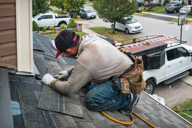 Professional Roofing technician working in Westport, CT